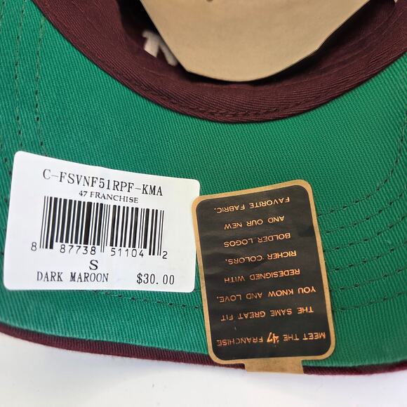 Texas A&M Aggies ’47 Brand Fitted Hat S NWT Maroon Recycled Polyester Cotton - Picture 9 of 12